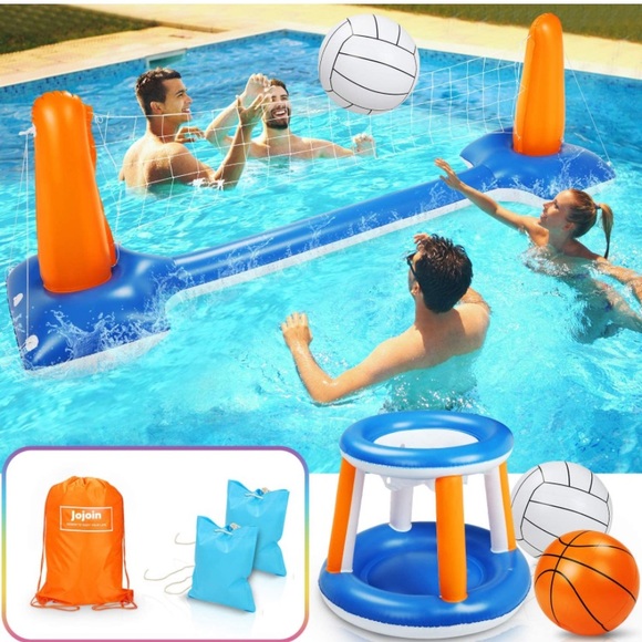 Other Inflatable Pool Volleyball And Basketball Set Poshmark